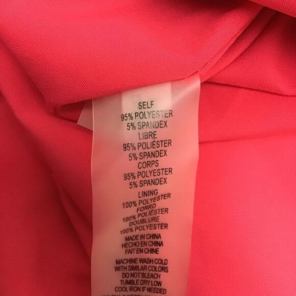 VINCE Camuto sleeveless dress black white pink pockets stretchy material size 4 - Picture 5 of 13